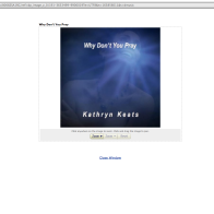 Why Don't You Pray - Kathryn Keats - Live Encore Performance Throckmorton Theatre