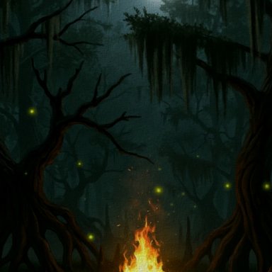 Bonfire in Watercolor