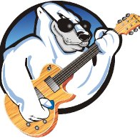 POLAR BEAR PLAYING A GUITAR