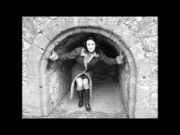 Kat in a very old castle in Wales