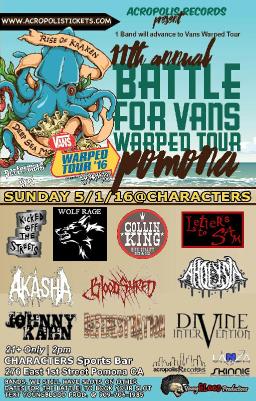 Kicked off the Streets LIVE at Vans Warped TourBattle of the Bands
