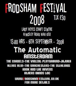 Frodsham Festival [The Automatic/Amsterdam/Winchesters] - Doors 1pm