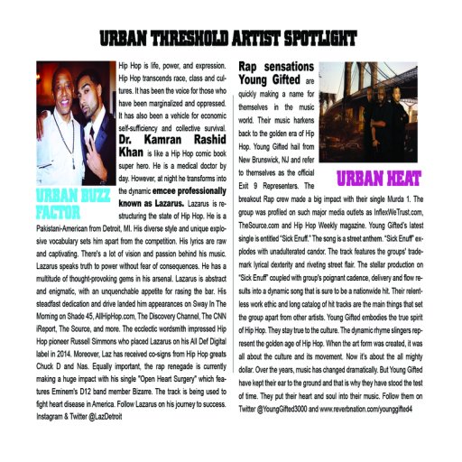 Young ted Featured In XXL Magazine "Urban Threshold"