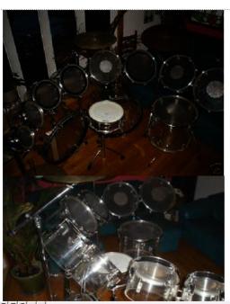 Ludwig Vistlite Octo-plus drumset