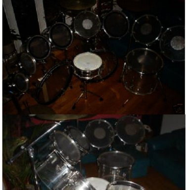 Ludwig Vistlite Octo-plus drumset