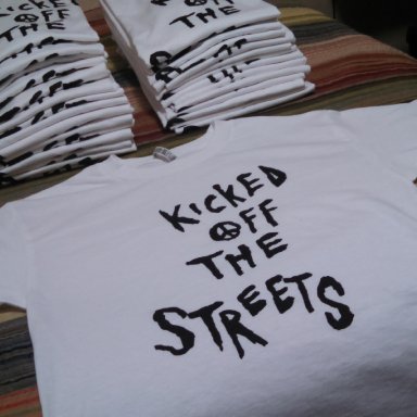 "Kicked off the Streets" t-shirt....